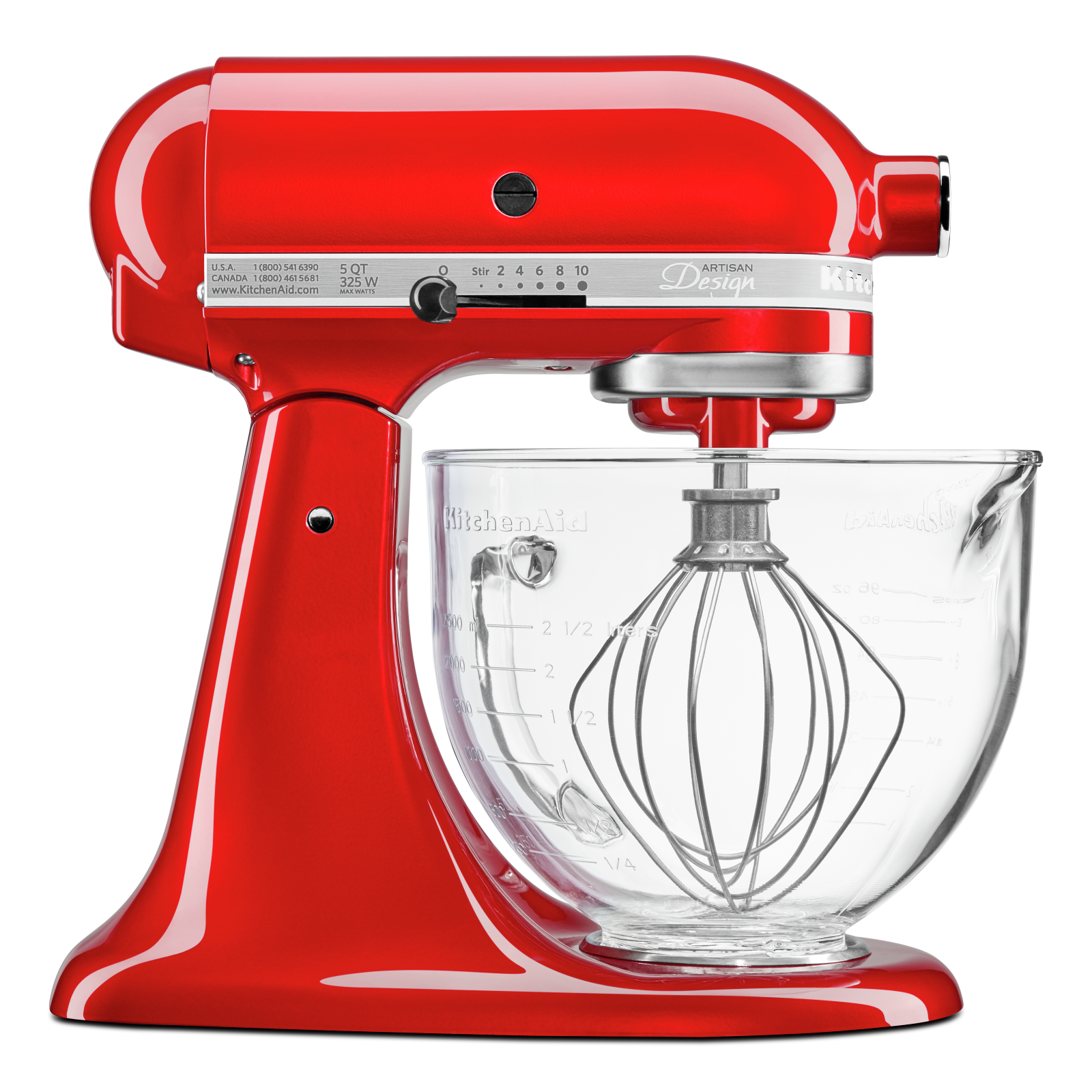 KitchenAid - 5 Quarts Tilt-Head Mixer in Red - KSM155GBCA