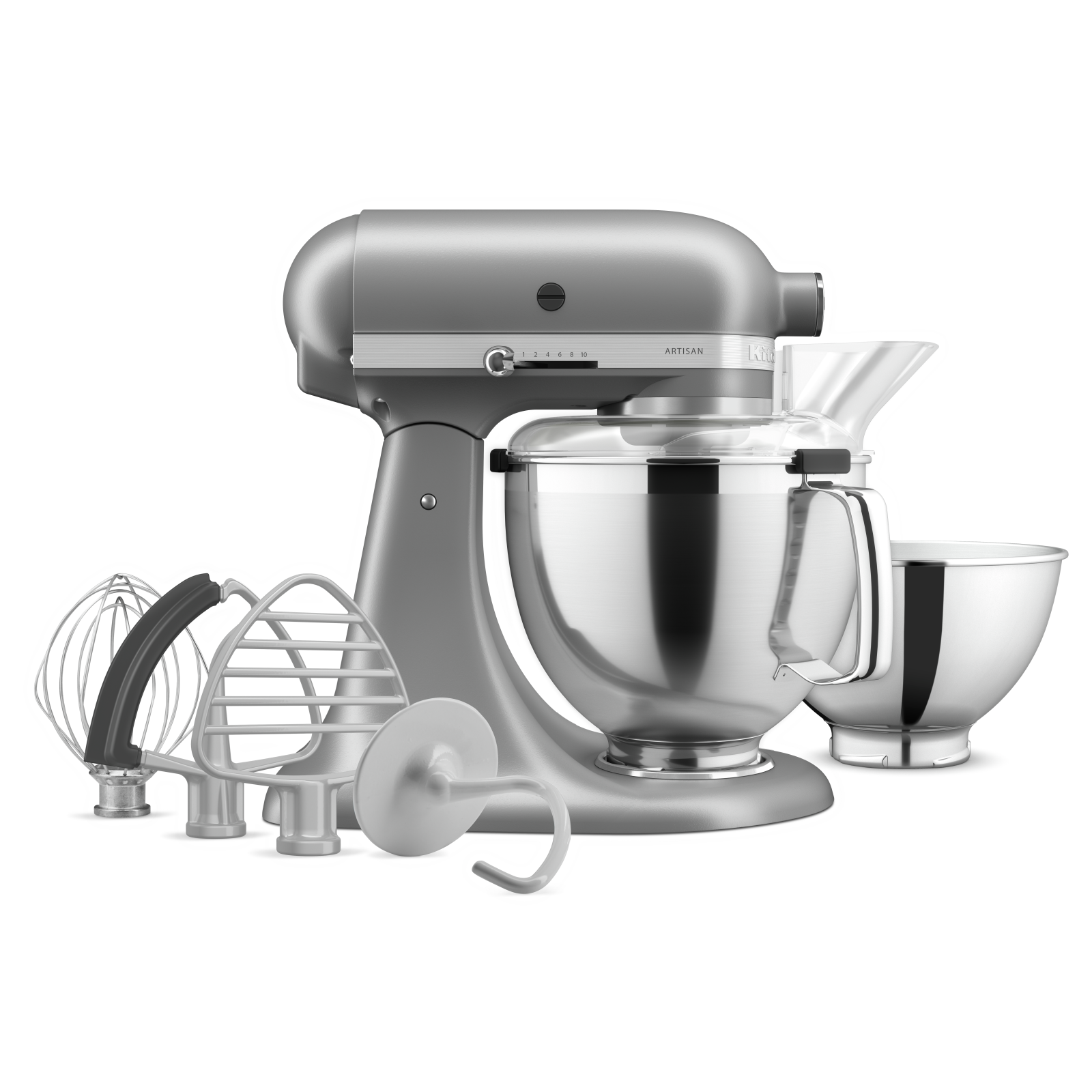 KitchenAid - 5 Quarts Tilt-Head Mixer in Silver - KSM195PSCU