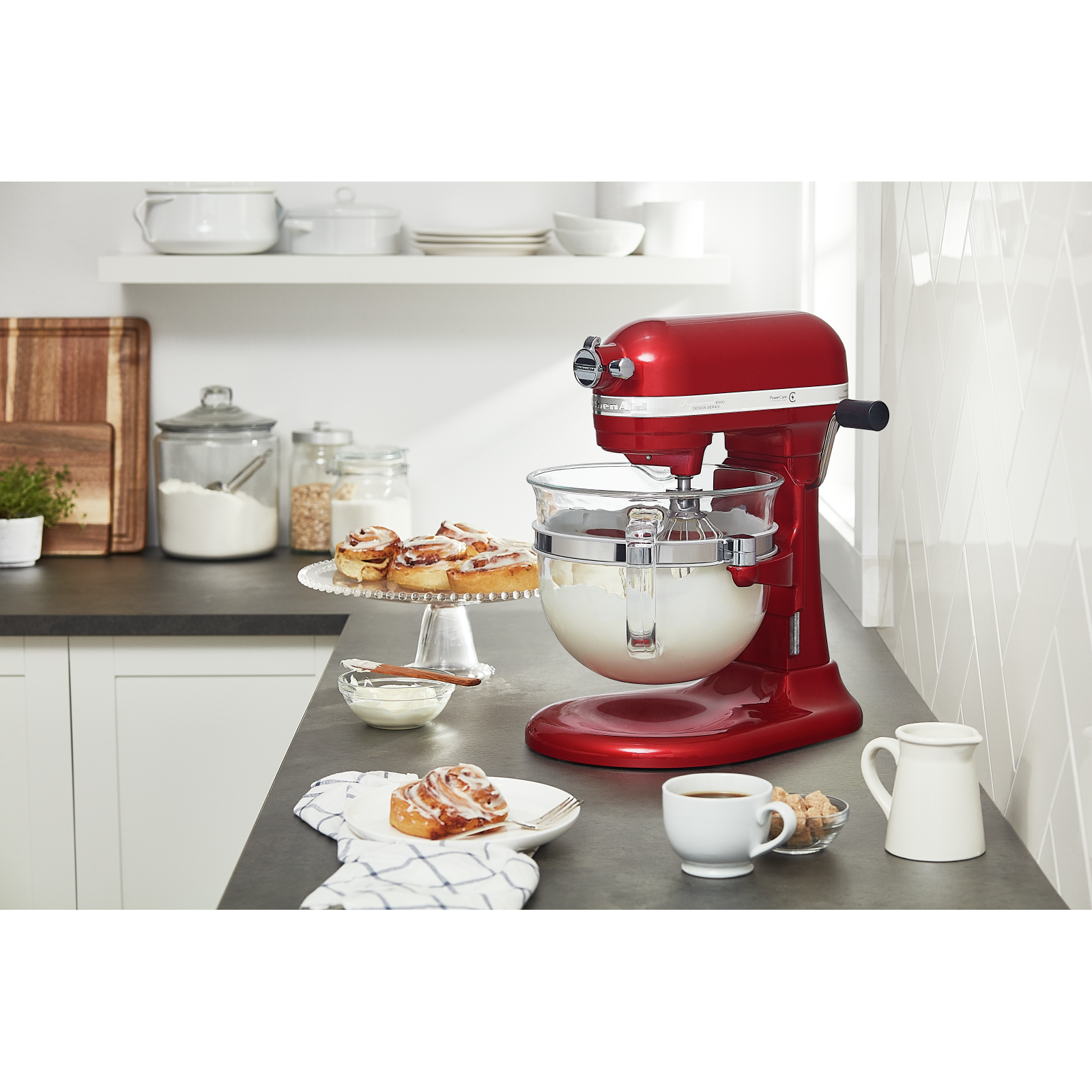 KitchenAid - 6 Quarts Bowl-lift Mixer in Red - KSM6521XCA
