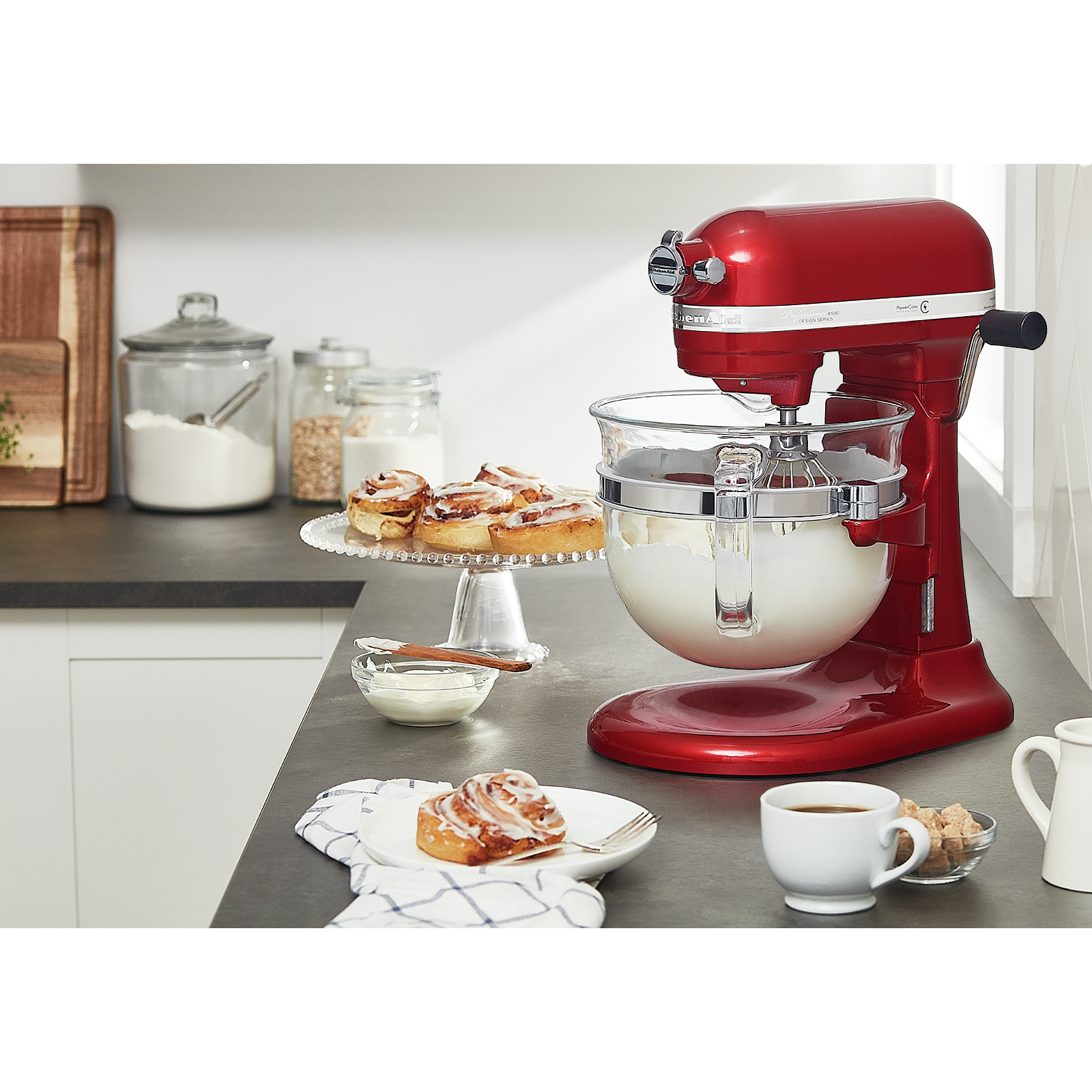 KitchenAid - 6 Quarts Bowl-lift Mixer in Red - KSM6521XCA