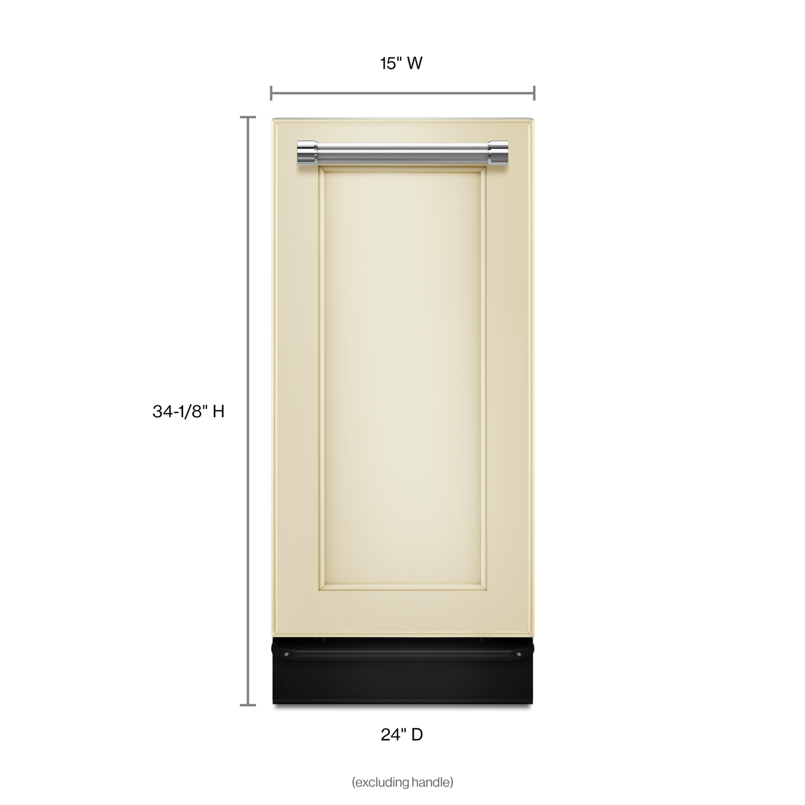 KitchenAid - 15 Inch 1.4 cu. ft Built In / Integrated Trash Compactor in Panel Ready - KTTS505EPA