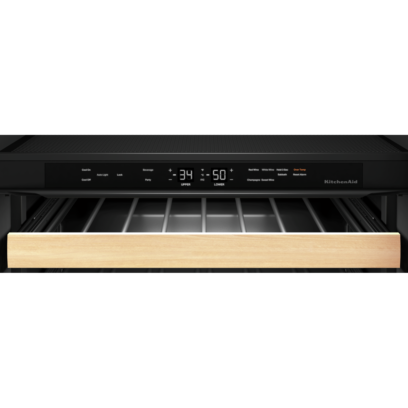 KitchenAid - 23.875 Inch 4.89 cu. ft Beverage Centre Refrigerator in Stainless - KUBL214KSB