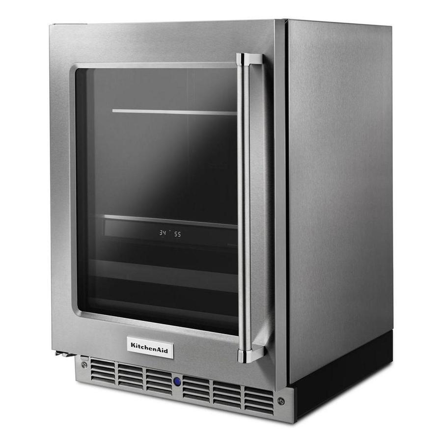 KitchenAid - 23.8 Inch 4.8 cu. ft Wine Refrigerator in Stainless - KUBL304ESS