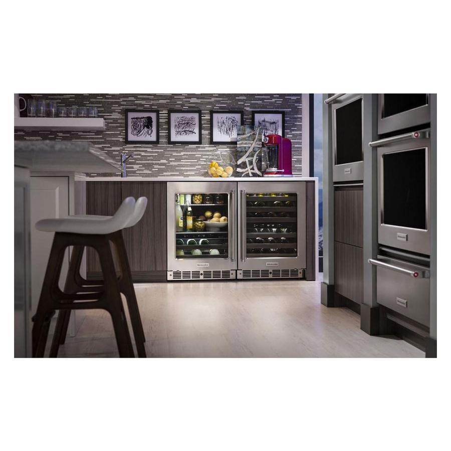 KitchenAid - 23.8 Inch 4.8 cu. ft Wine Refrigerator in Stainless - KUBL304ESS