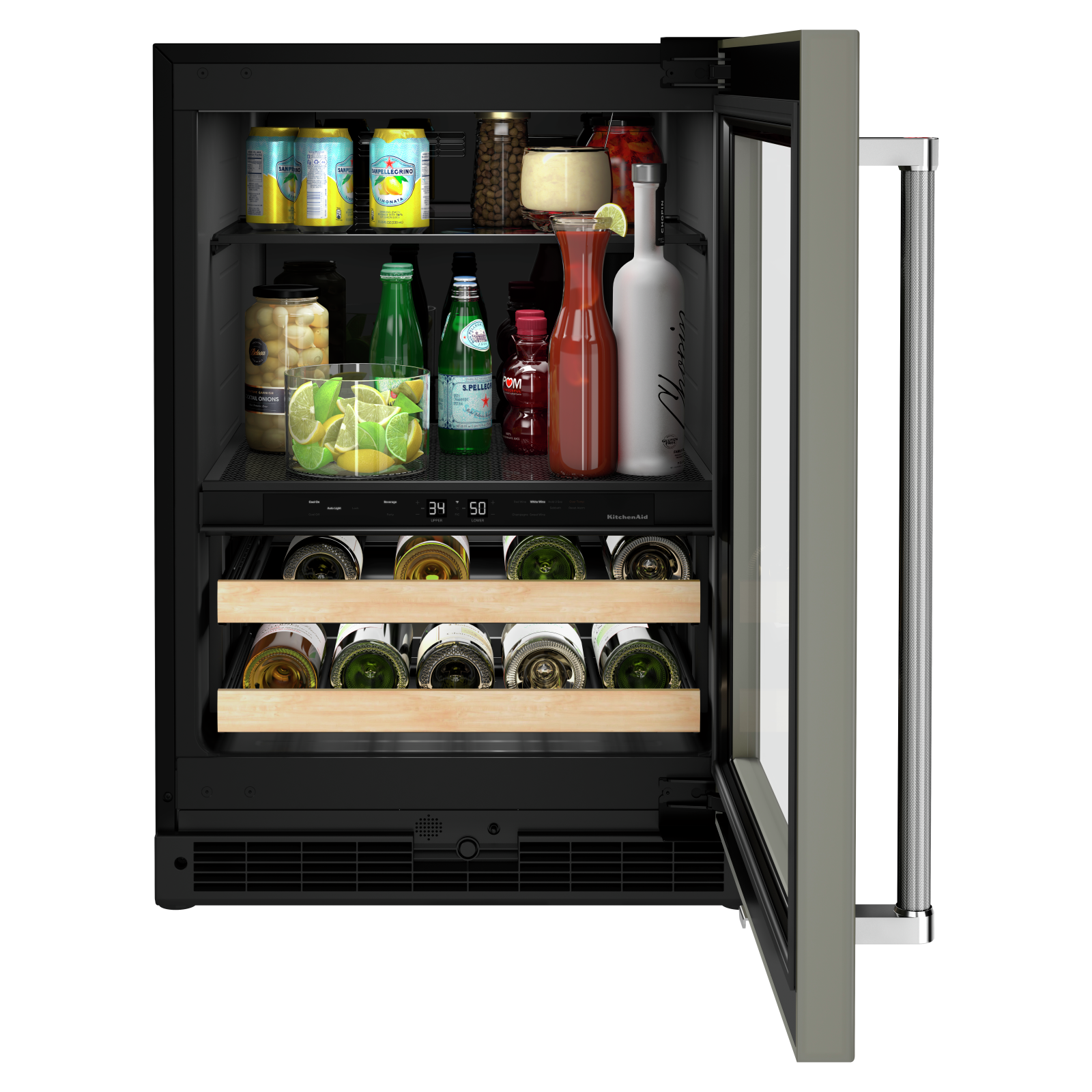KitchenAid - 23.875 Inch 4.89 cu. ft Beverage Centre Refrigerator in Panel Ready - KUBR214KPA