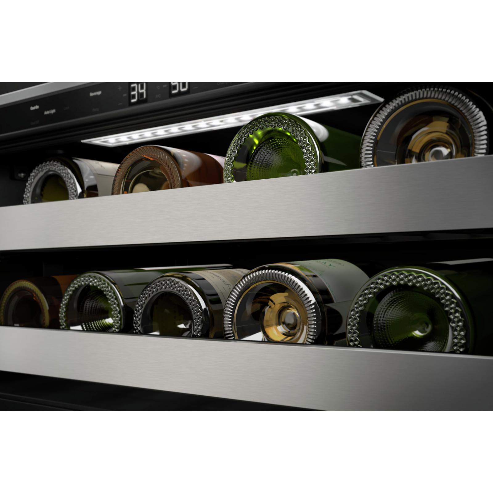 KitchenAid - 23.875 Inch 4.89 cu. ft Beverage Centre Refrigerator in Black Stainless - KUBR314KBS