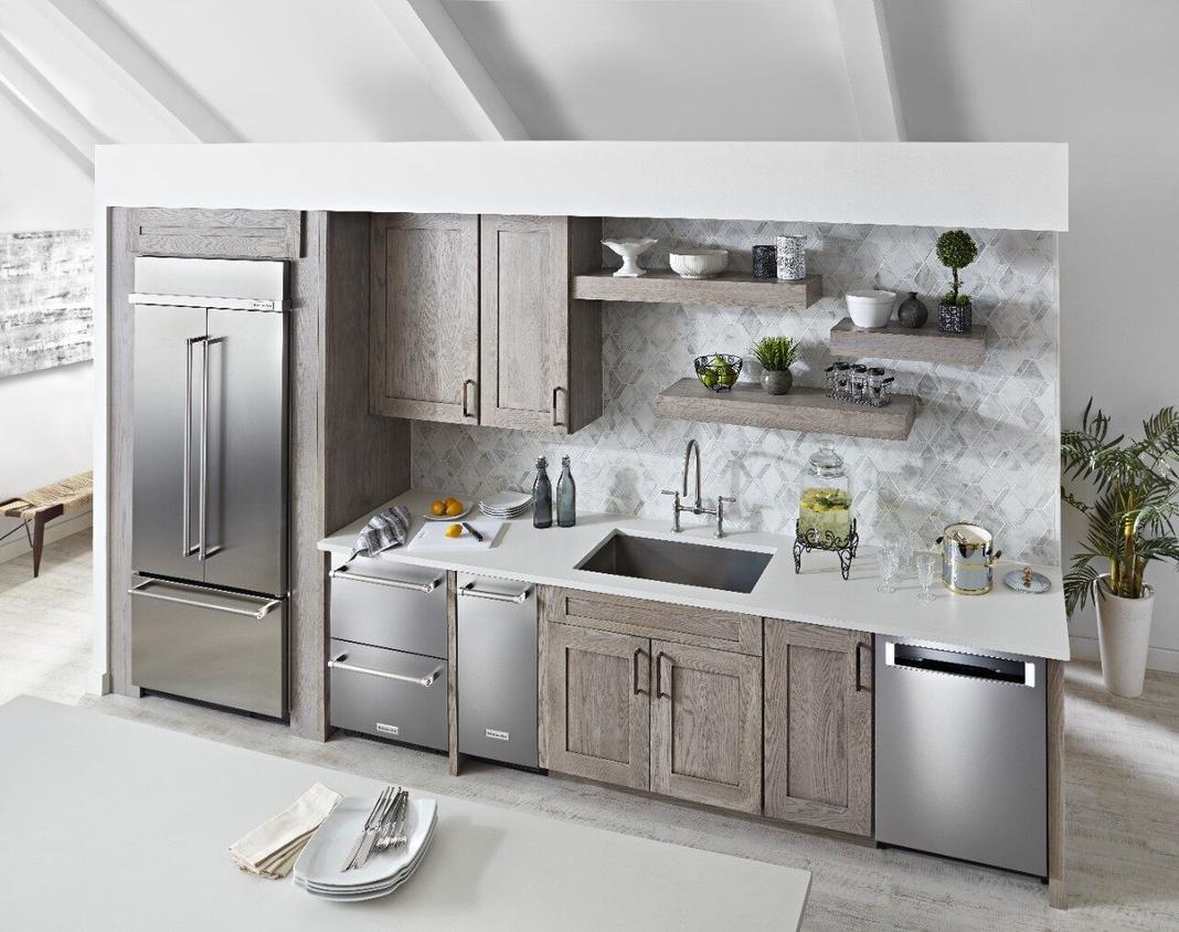 KitchenAid - 23.75 Inch 4.7 cu. ft Double Drawer Refrigerator in Stainless - KUDF204ESB