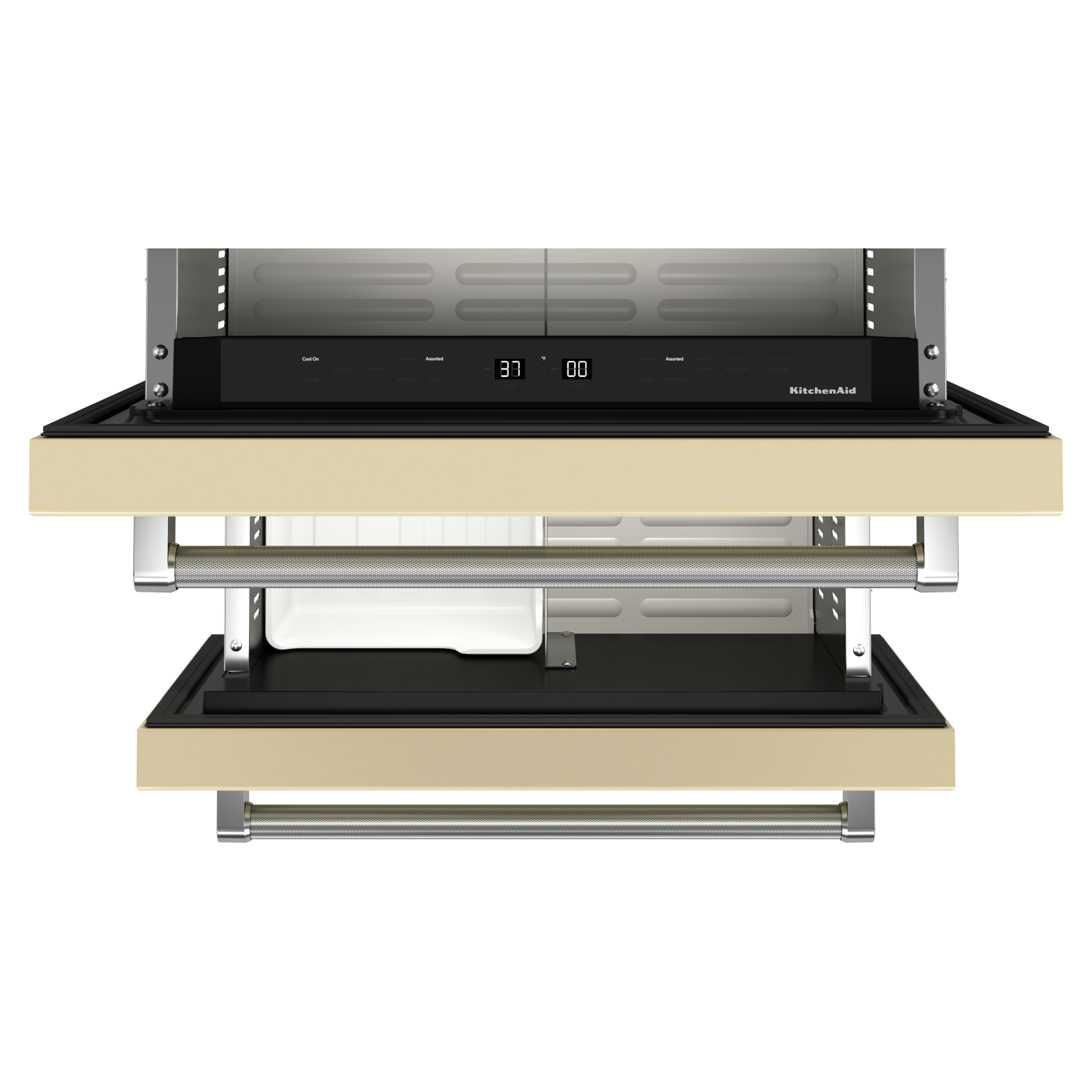 KitchenAid - 23.875 Inch 4.29 cu. ft Undercounter Double-Drawer Refrigerator in Panel Ready - KUDF204KPA