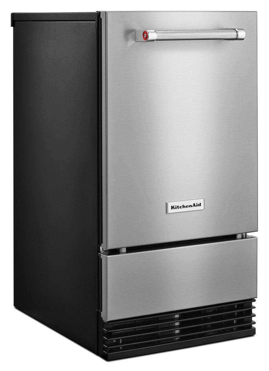 KitchenAid - 17.875 Inch 18 cu. ft Ice Maker Refrigerator in Stainless - KUID308HPS