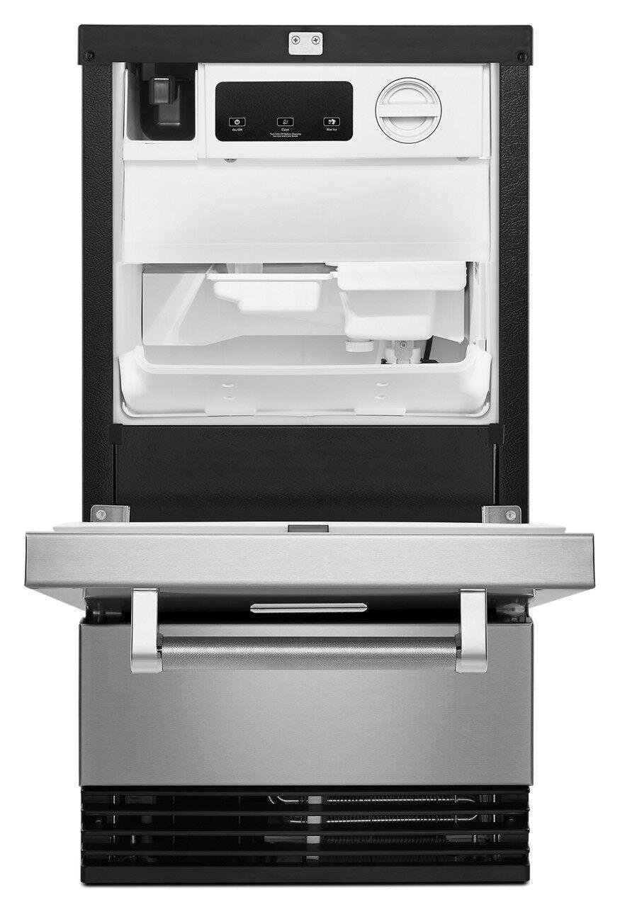 KitchenAid - 17.875 Inch 18 cu. ft Ice Maker Refrigerator in Stainless - KUID308HPS