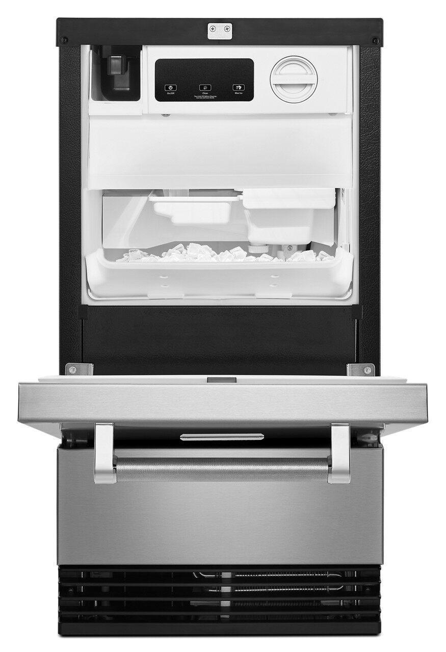 KitchenAid - 17.875 Inch 18 cu. ft Ice Maker Refrigerator in Stainless - KUID508HPS