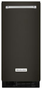 KitchenAid - cu. Ft Under Counter Ice Maker Freezer in - KUIX505EBS