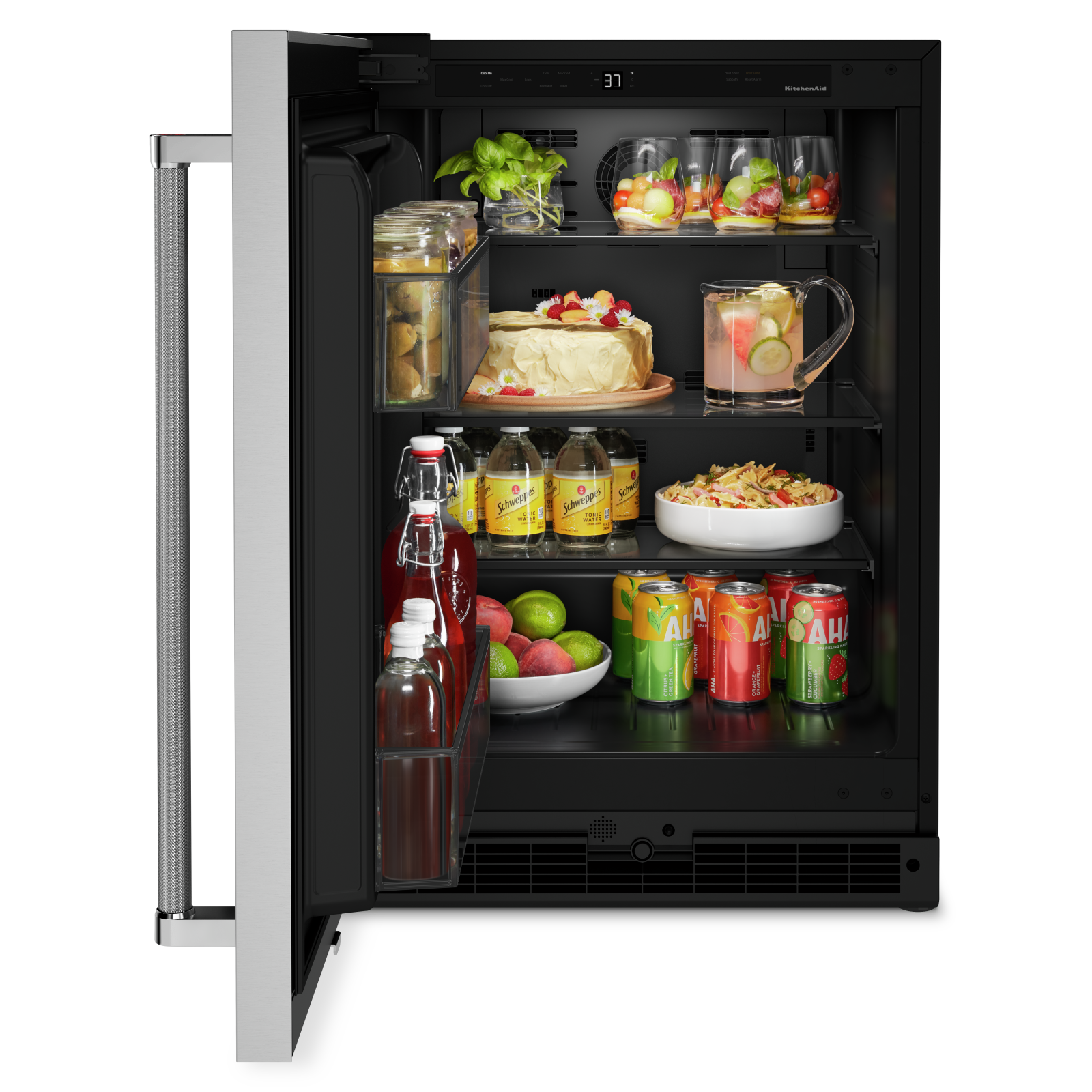 KitchenAid - 23.875 Inch 5 cu. ft Undercounter Refrigerator in Stainless - KURL114KSB