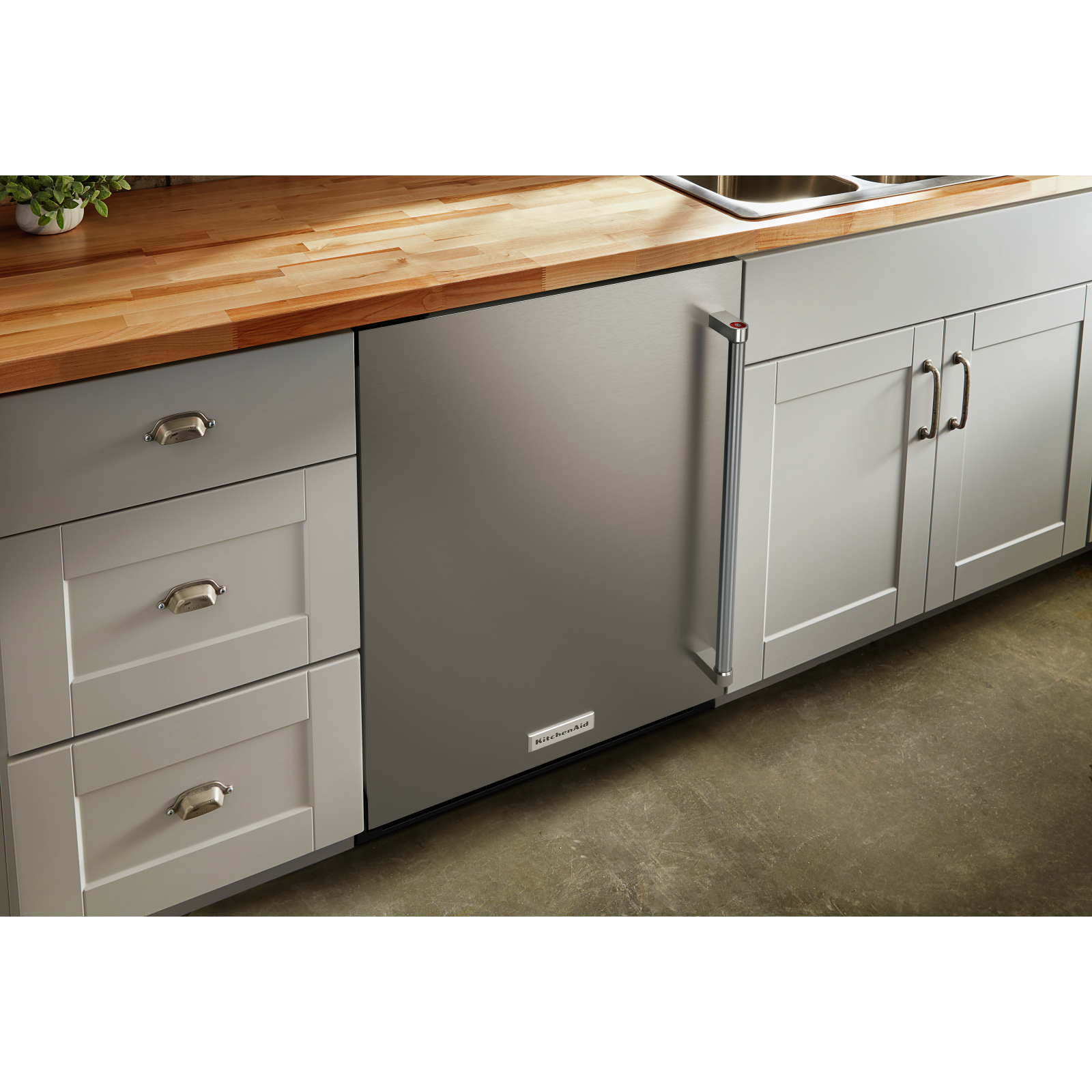 KitchenAid - 23.875 Inch 5 cu. ft Undercounter Refrigerator in Stainless - KURL114KSB