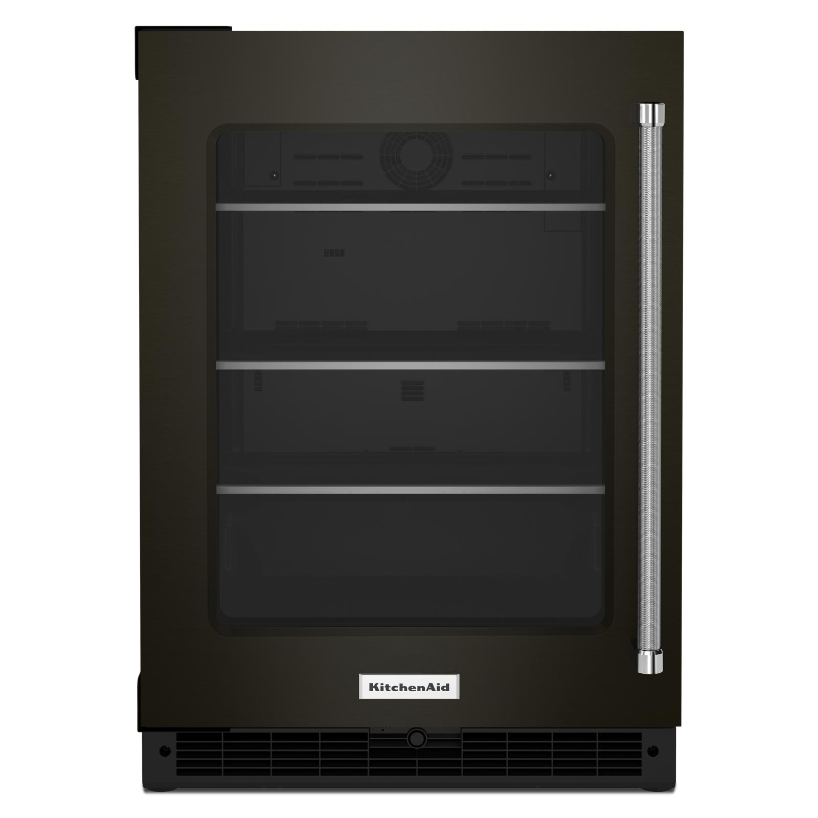 KitchenAid - 23.875 Inch 5.2 cu. ft Undercounter Refrigerator in Black Stainless - KURL314KBS