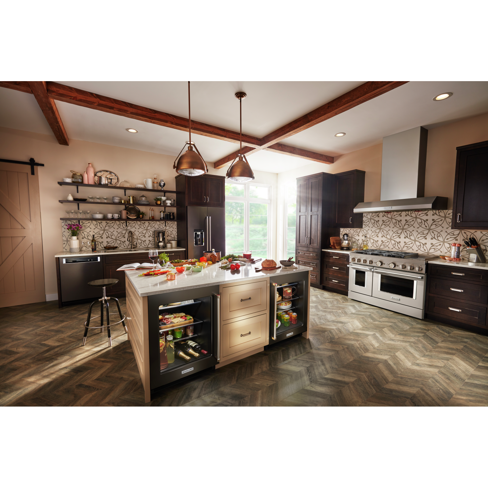 KitchenAid - 23.875 Inch 5.2 cu. ft Undercounter Refrigerator in Black Stainless - KURL314KBS