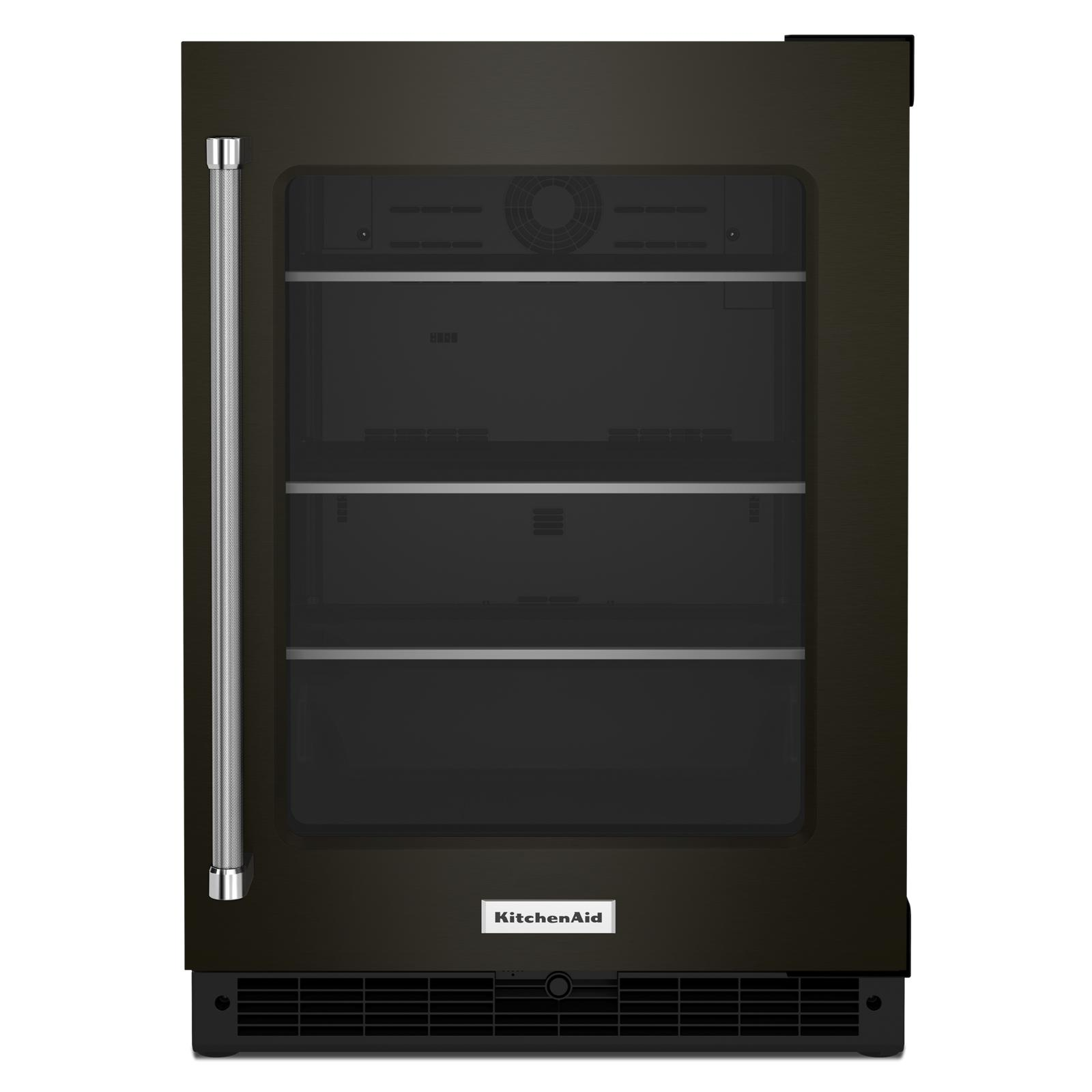 KitchenAid - 23.875 Inch 5.2 cu. ft Undercounter Refrigerator in Black Stainless - KURR314KBS
