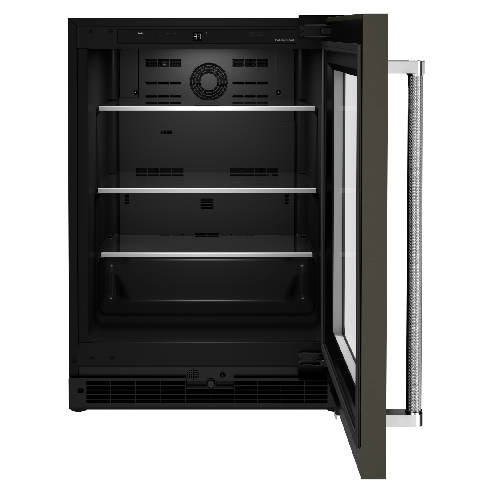 KitchenAid - 23.875 Inch 5.2 cu. ft Undercounter Refrigerator in Black Stainless - KURR314KBS