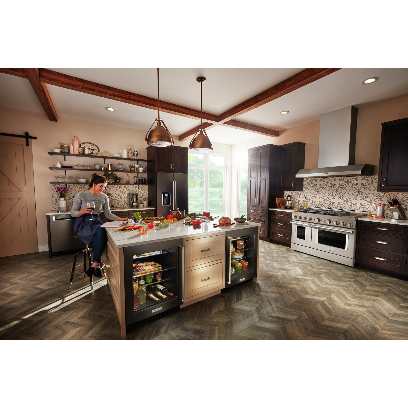 KitchenAid - 23.875 Inch 5.2 cu. ft Undercounter Refrigerator in Black Stainless - KURR314KBS