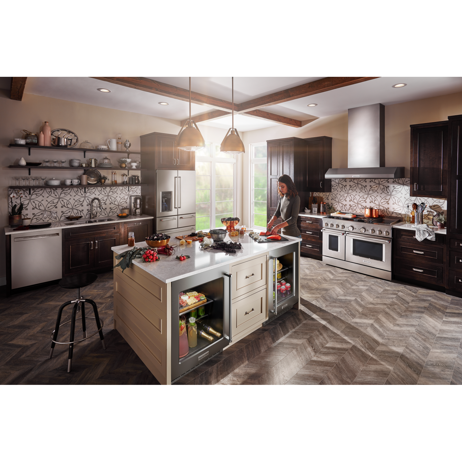 KitchenAid - 23.875 Inch 5.2 cu. ft Undercounter Refrigerator in Stainless - KURR314KSS