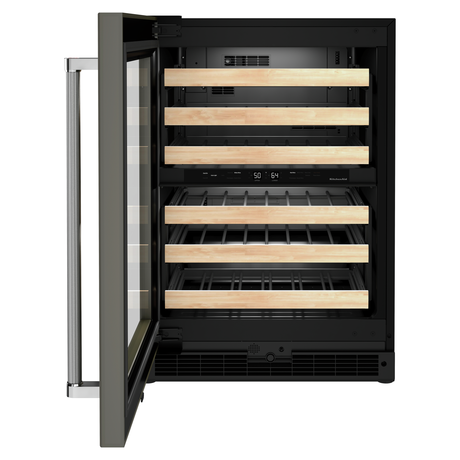 KitchenAid - 23.875 Inch 4.97 cu. ft Undercounter Wine Fridge Refrigerator in Panel Ready - KUWL214KPA