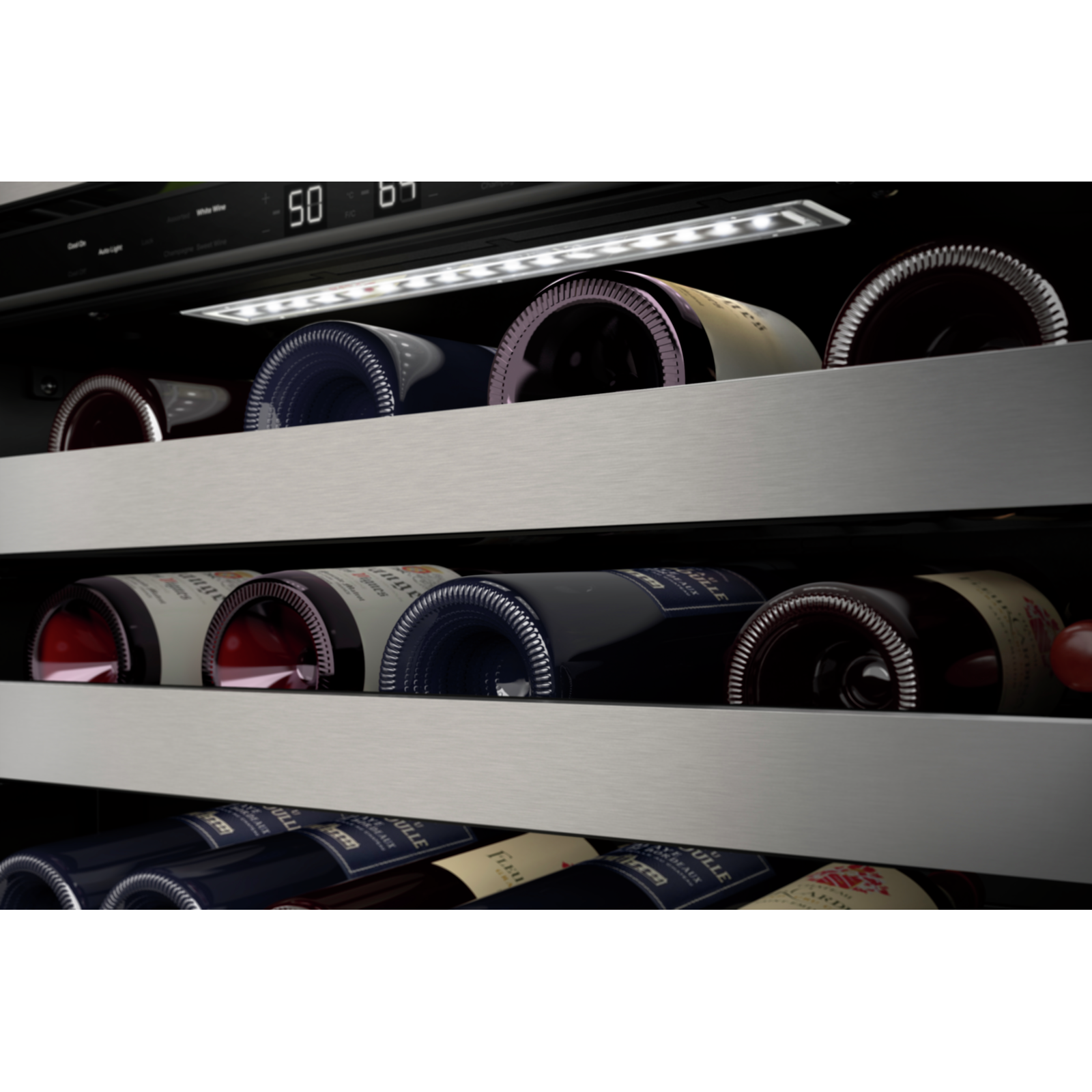 KitchenAid - 23.875 Inch 4.97 cu. ft Undercounter Wine Fridge Refrigerator in Black Stainless - KUWL314KBS