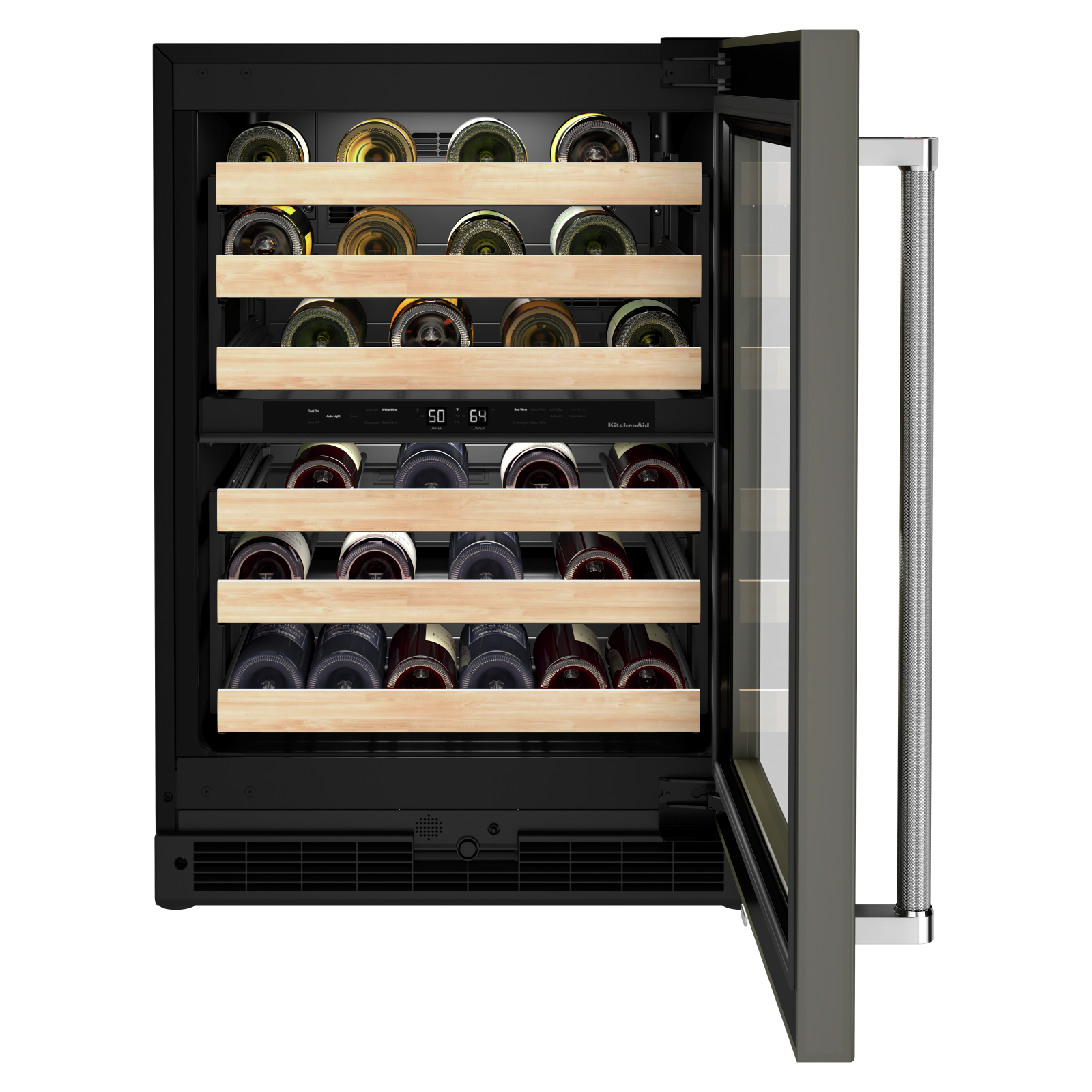 KitchenAid - 23.875 Inch 4.97 cu. ft Undercounter Wine Fridge Refrigerator in Panel Ready - KUWR214KPA