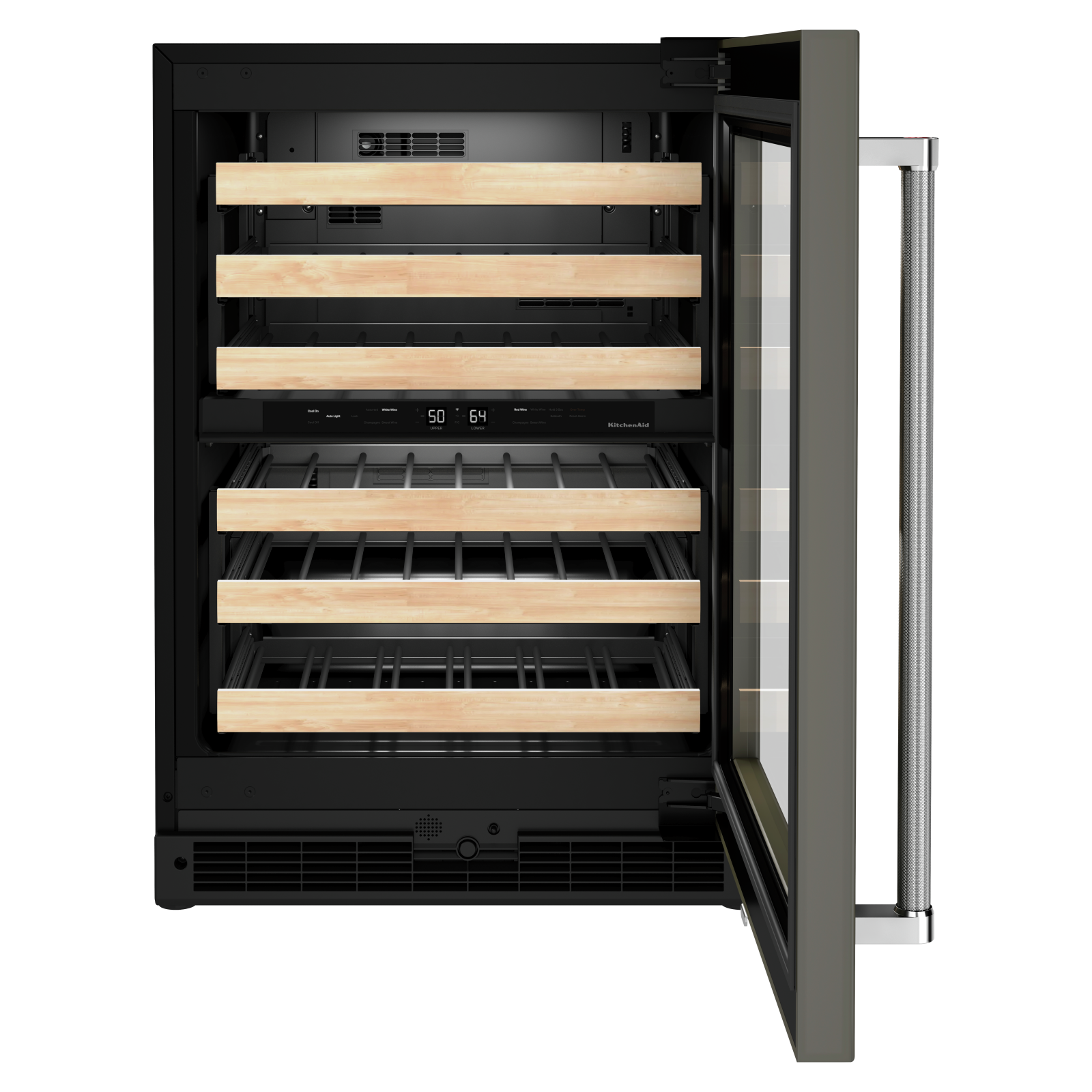 KitchenAid - 23.875 Inch 4.97 cu. ft Undercounter Wine Fridge Refrigerator in Panel Ready - KUWR214KPA