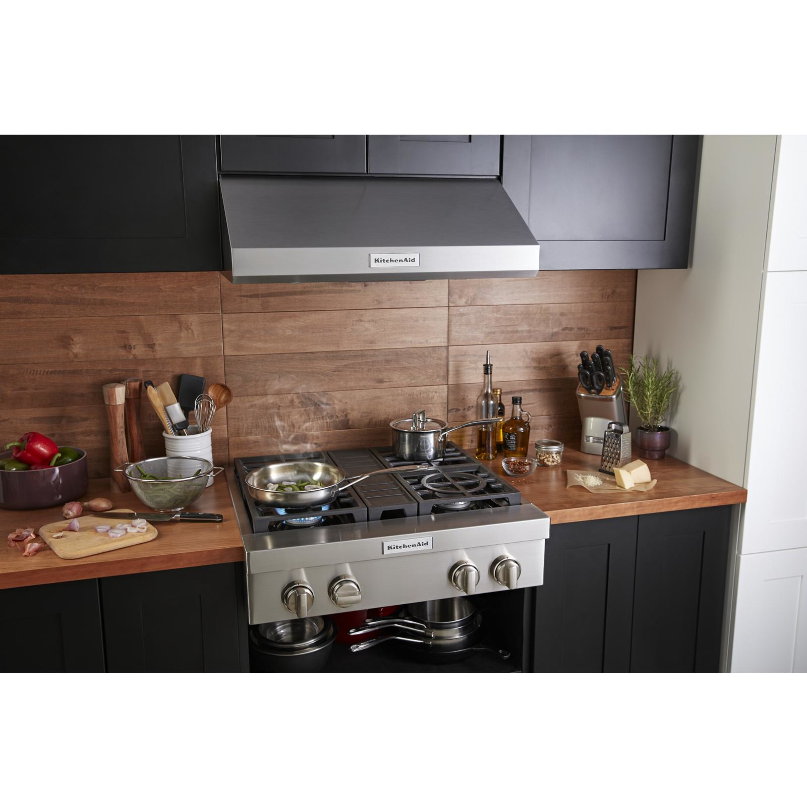 KitchenAid - 30 Inch 1170 CFM Under Cabinet Range Vent in Stainless - KVUC600JSS