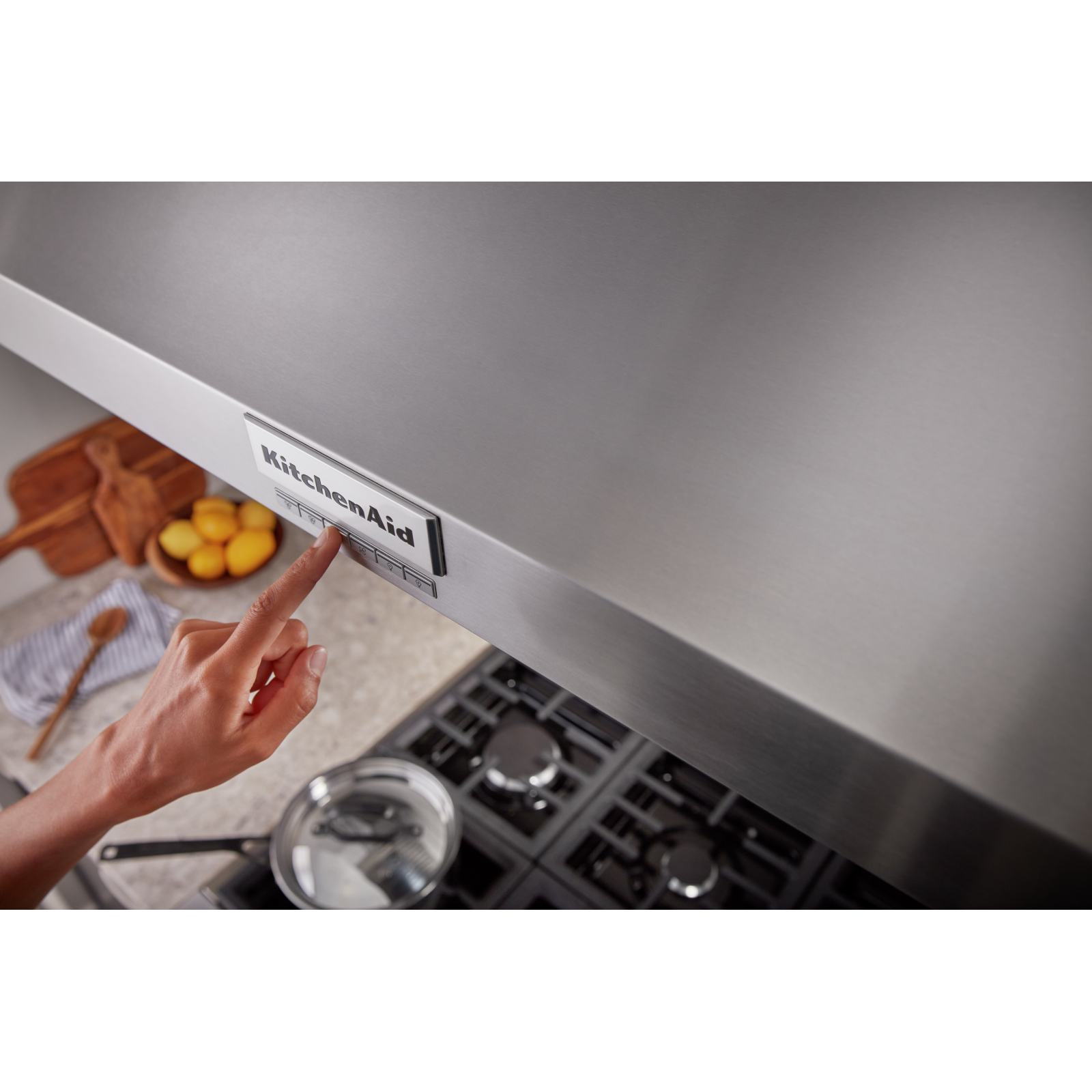 KitchenAid - 36 Inch 585 CFM Under Cabinet Range Vent in Stainless - KVUC606KSS