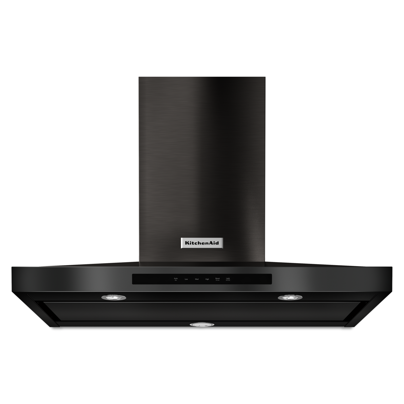 KitchenAid - 36 Inch 585 CFM Wall Mount and Chimney Range Vent in Black (Open Box) - KVWB606HBS-OB
