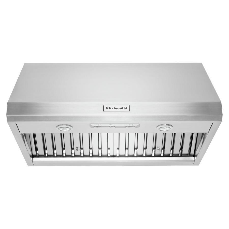 KitchenAid - 36 Inch 1170 CFM Wall Mount and Chimney Range Vent in Stainless - KVWC906JSS