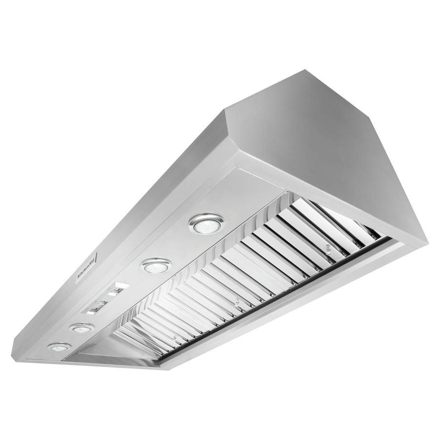 KitchenAid - 48 Inch 1170 CFM Wall Mount and Chimney Range Vent in Stainless - KVWC908JSS