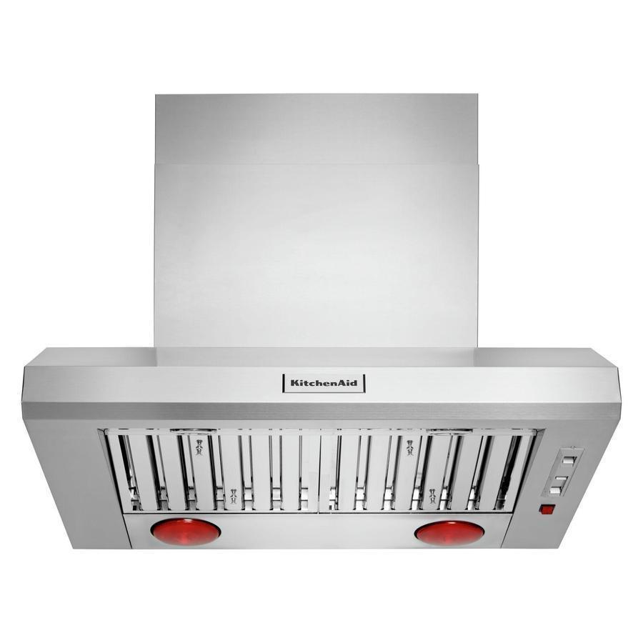 KitchenAid - 36 Inch 1170 CFM Wall Mount and Chimney Range Vent in Stainless - KVWC956JSS