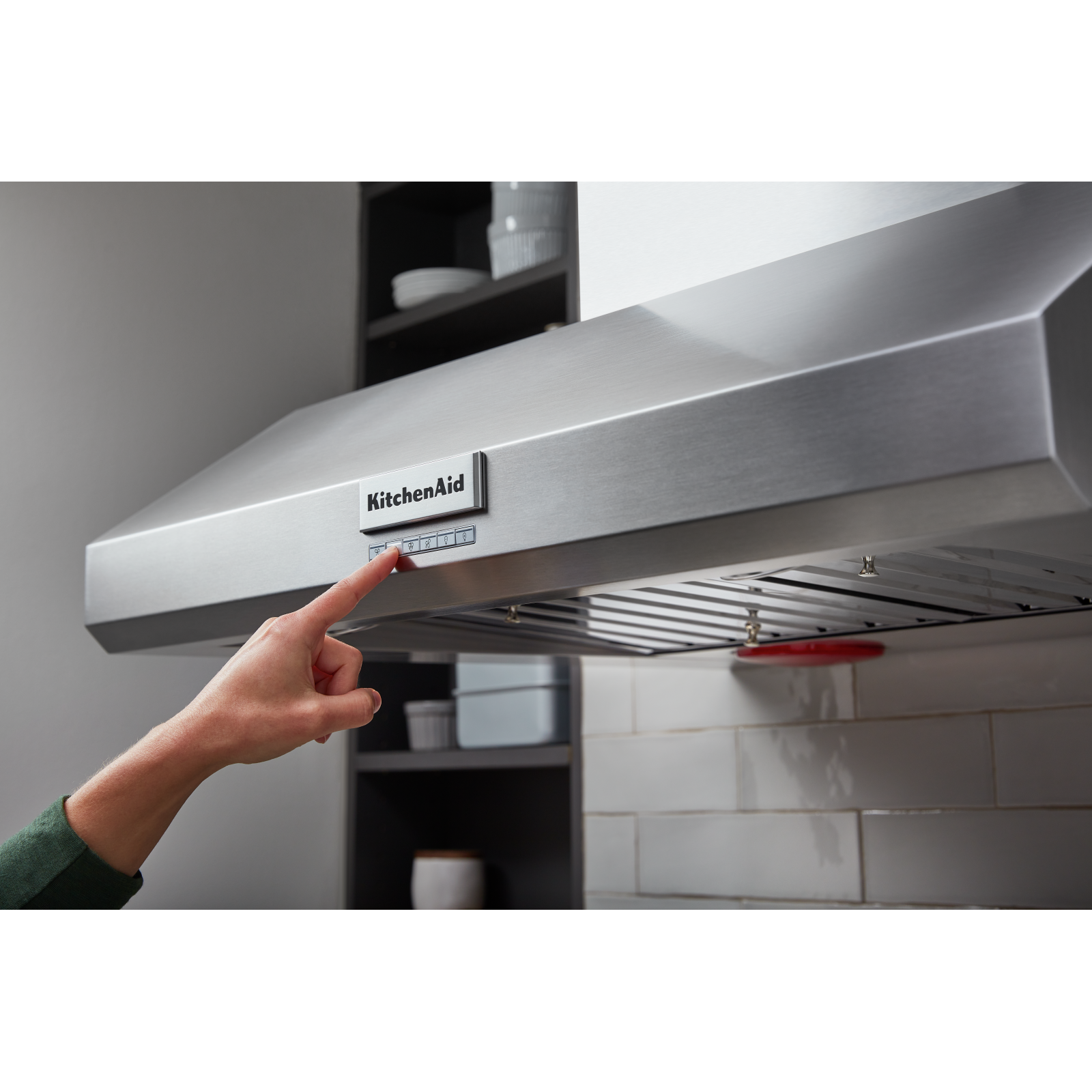 KitchenAid - 36 Inch 585 or 1170 CFM Wall Mount and Chimney Range Vent in Stainless - KVWC956KSS