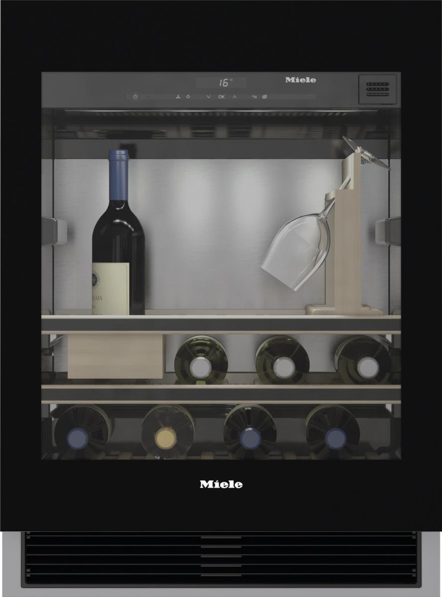 Miele - 23.625 Inch 46 Bottles Built In / Integrated Wine Fridge Refrigerator in Black - KWT6312 UGS