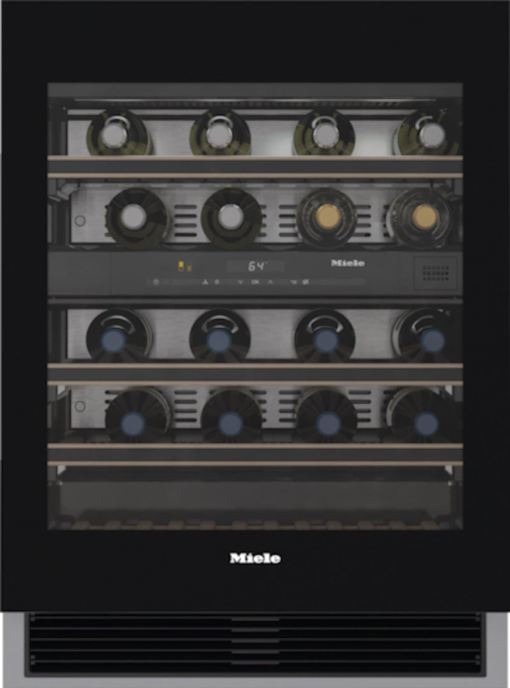 Miele - 23.6 Inch 34 Bottles cu. ft Wine Fridge Refrigerator in Black - KWT6322UG