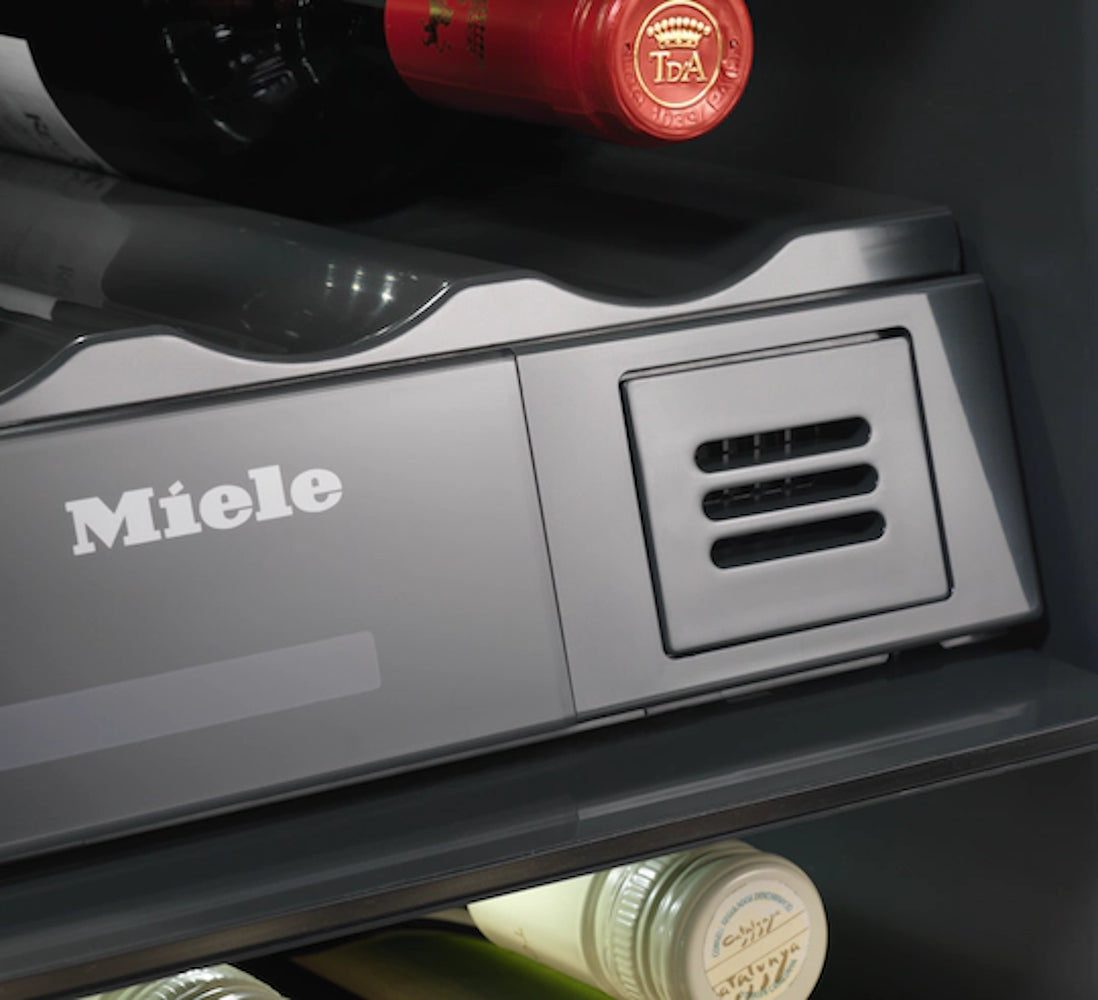 Miele - 23.6 Inch 34 Bottles cu. ft Wine Fridge Refrigerator in Black - KWT6322UG