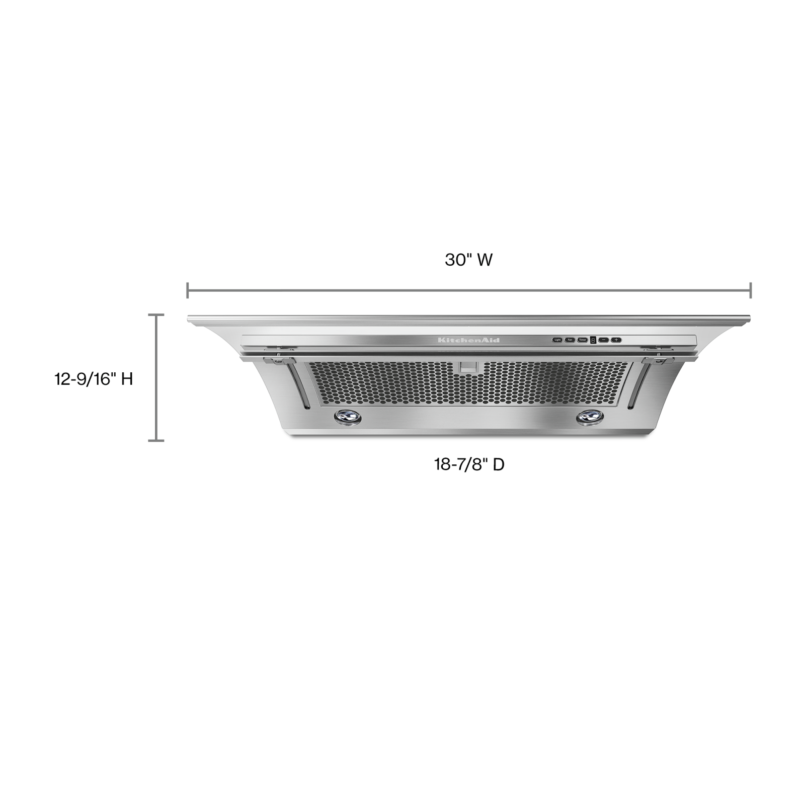 KitchenAid - 30 Inch 400 CFM Under Cabinet Range Vent in Stainless - KXU2830YSS