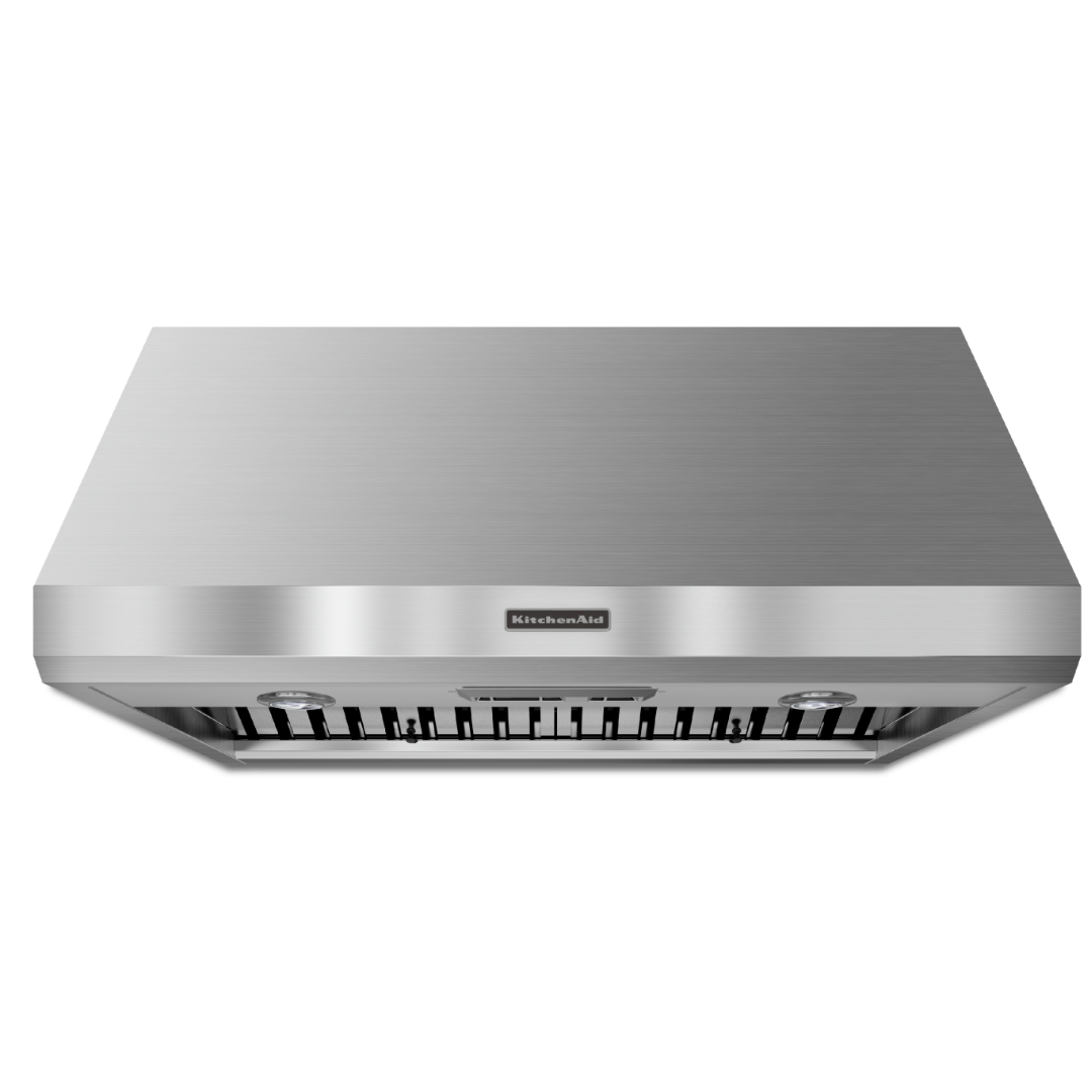 KitchenAid - 36 Inch 1200 CFM Wall Mount and Chimney Range Vent in Stainless - KXW8736YSS