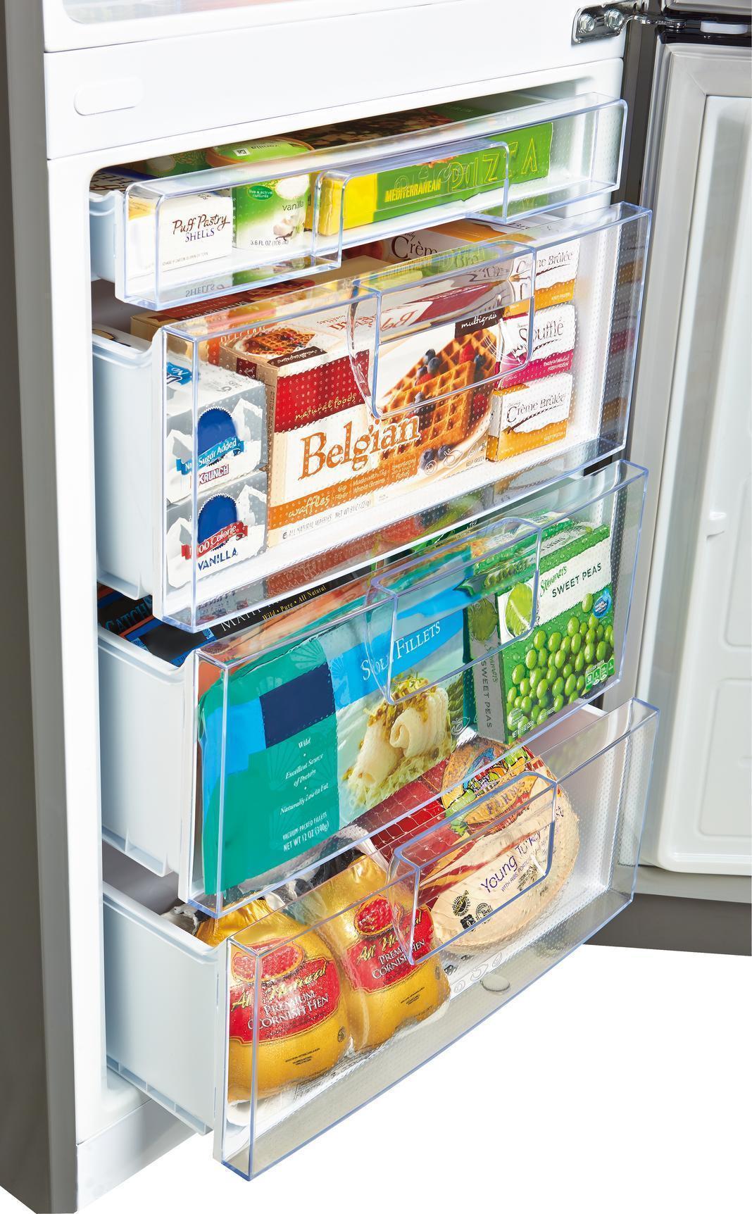 LG - 23.5 Inch 10.1 cu. ft Bottom Mount Refrigerator in Silver - LBNC10551V