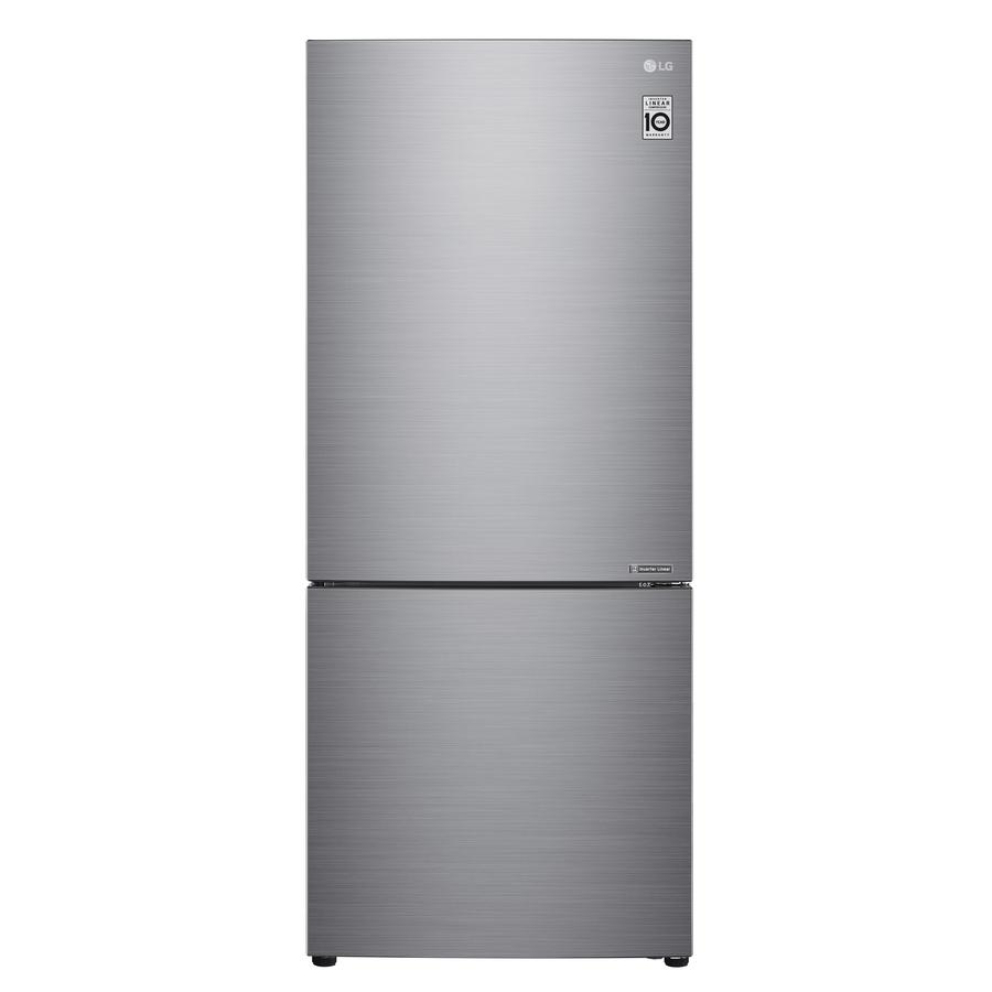 LG - 27.6 Inch 14.7 cu. ft Bottom Mount Refrigerator in Silver - LBNC15231V