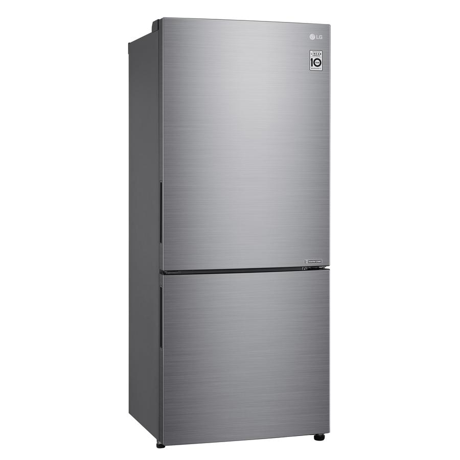 LG - 27.6 Inch 14.7 cu. ft Bottom Mount Refrigerator in Silver - LBNC15231V