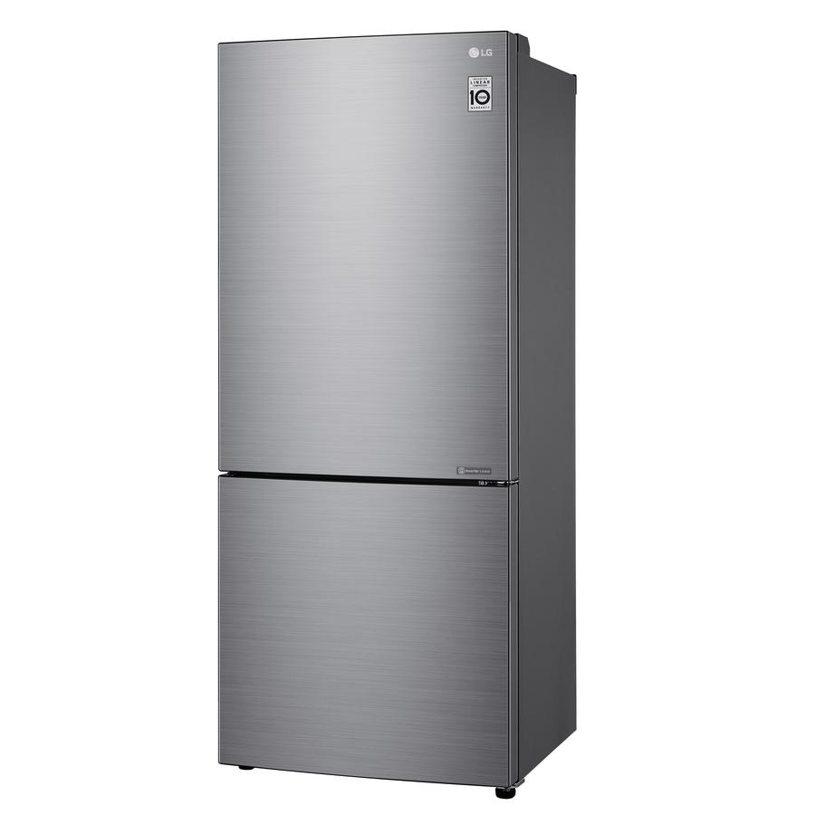 LG - 27.6 Inch 14.7 cu. ft Bottom Mount Refrigerator in Silver - LBNC15231V