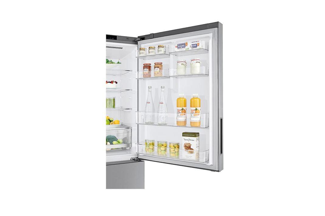 LG - 27.375 Inch 14.7 cu. ft Bottom Mount Refrigerator in Silver - LBNC15251V
