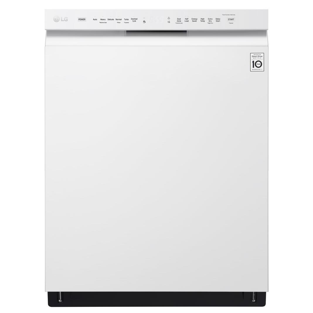 LG - 48 dBA Built In Dishwasher in White - LDF5545WW