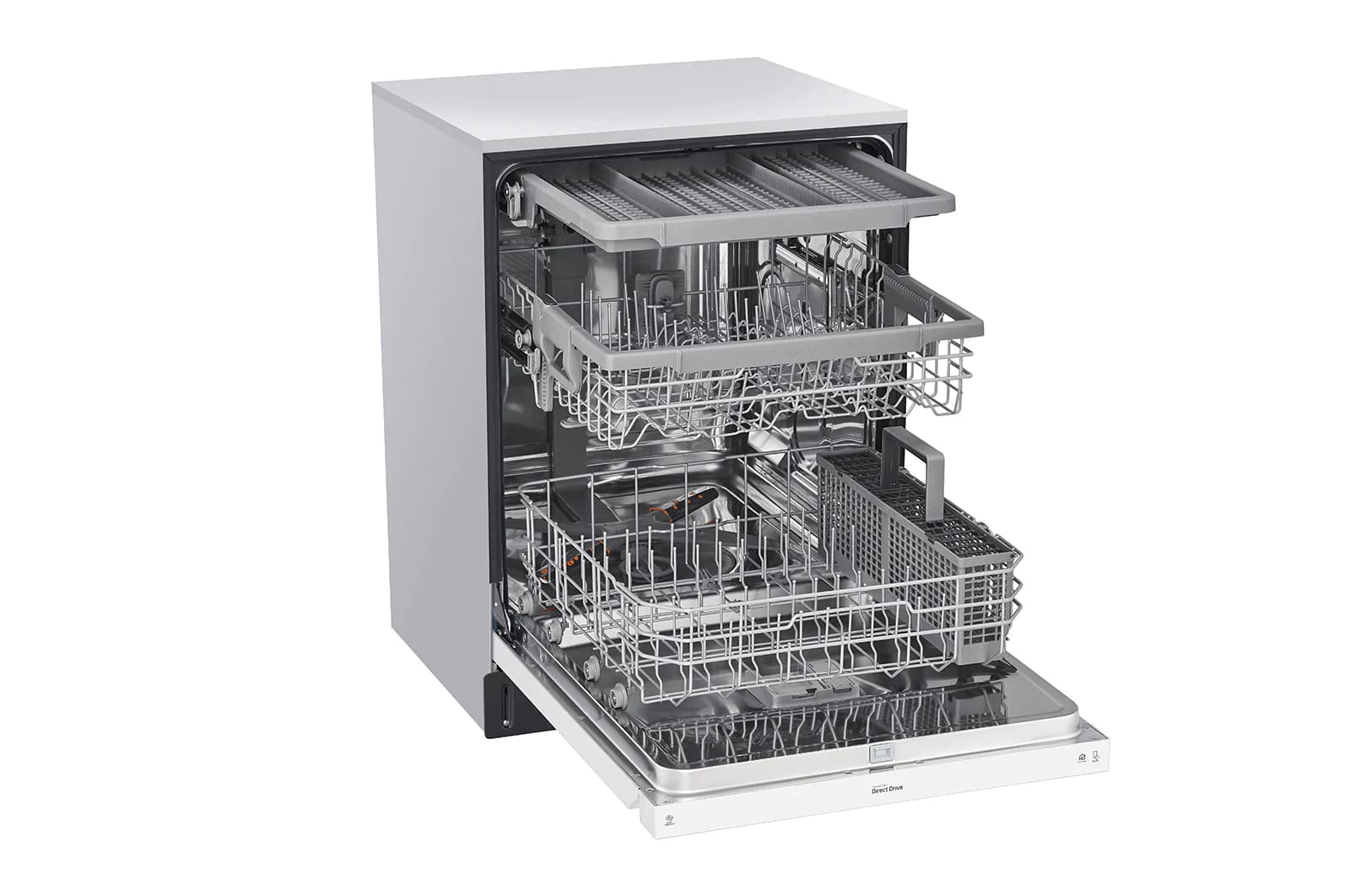LG - 48 dBA Built In Dishwasher in White - LDFN4542W