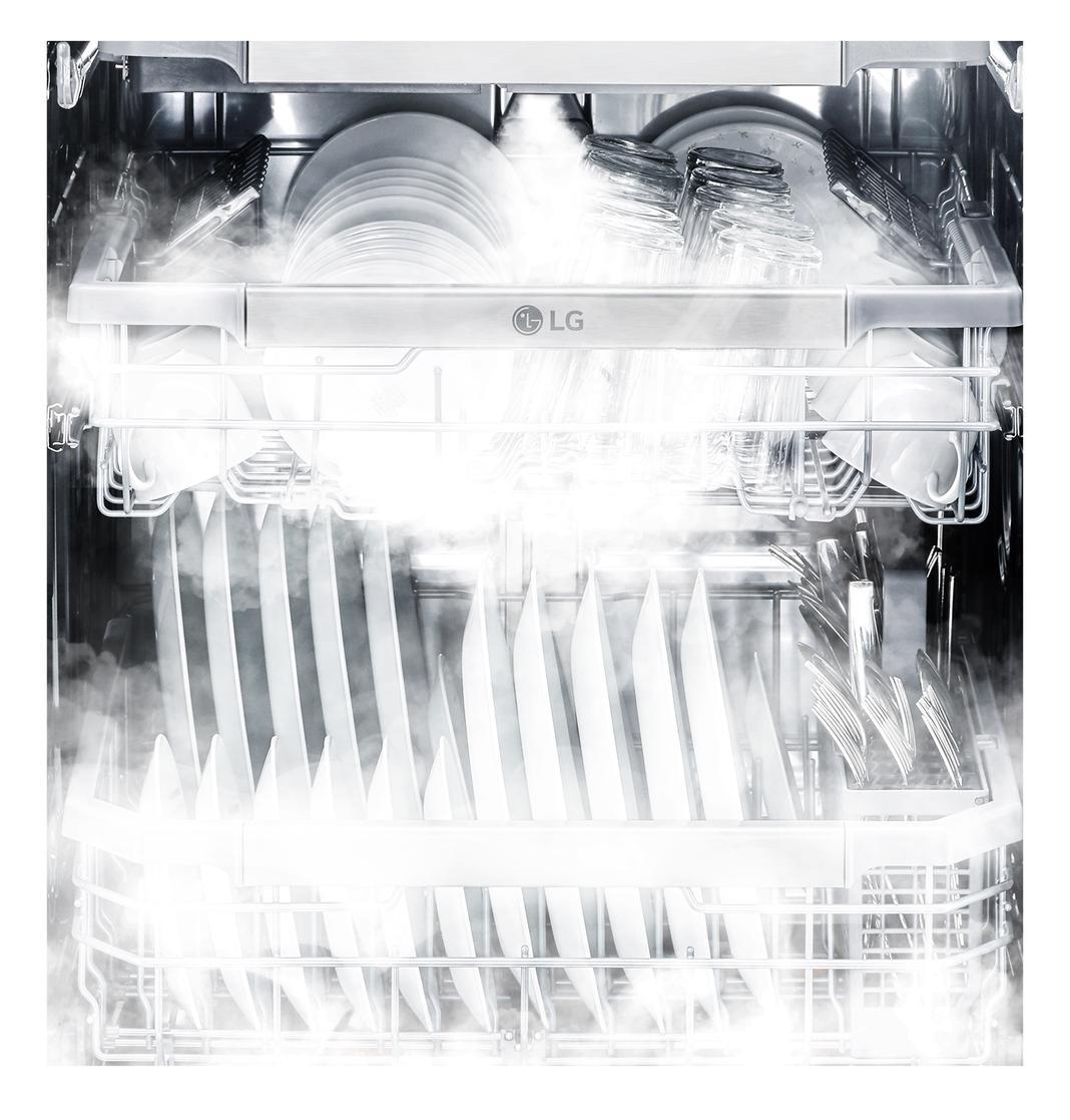 LG - 44 dBA Built In Dishwasher in Black - LDP6809BM