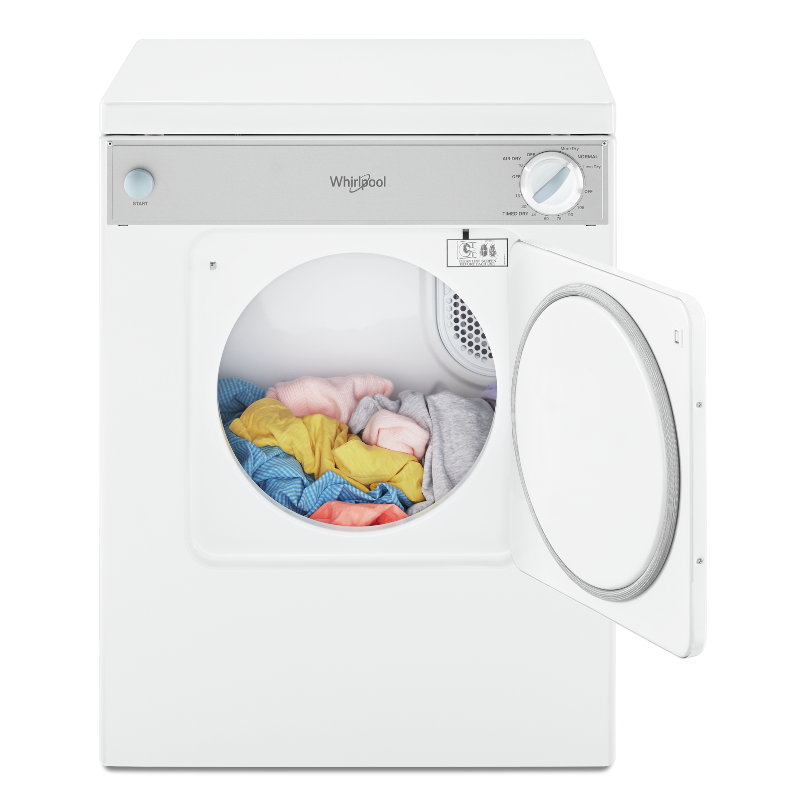 Whirlpool - 3.4 cu. Ft Electric Dryer in White - LDR3822PQ