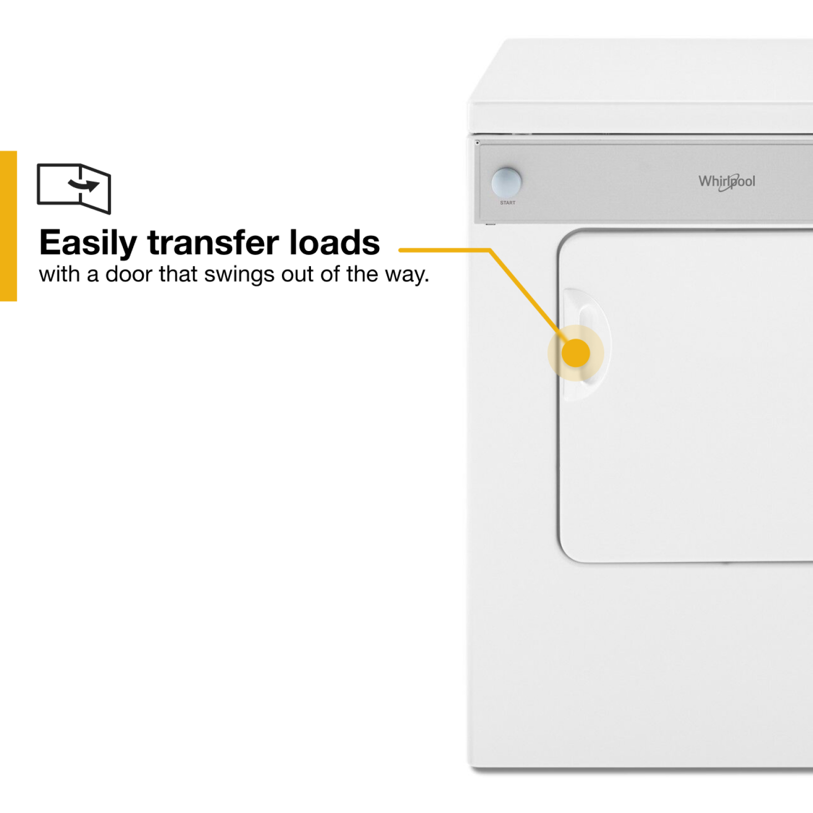 Whirlpool - 3.4 cu. Ft Electric Dryer in White - LDR3822PQ